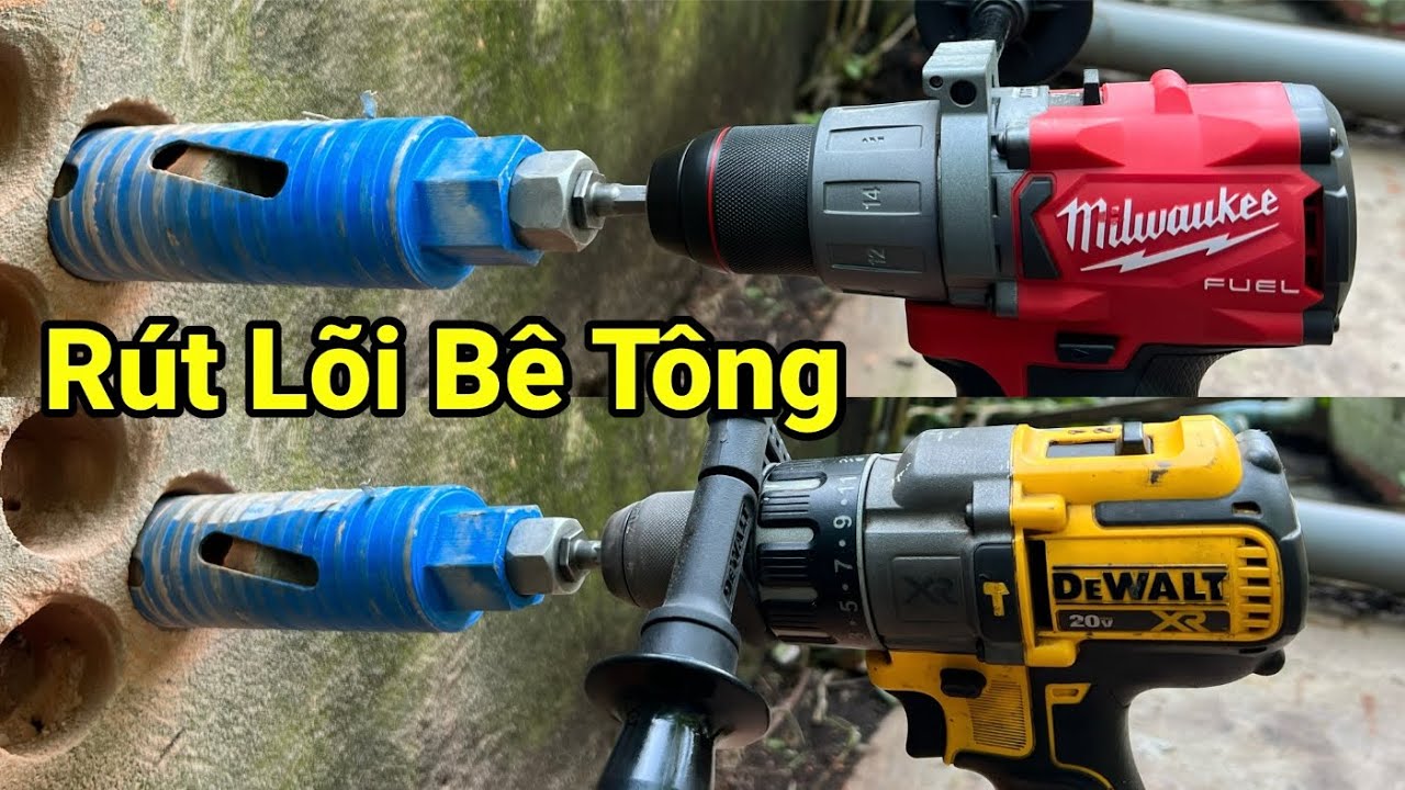 So Sánh Khoan Rút Lõi Bê Tông Milwaukee 2804 Và Dewalt DCD996