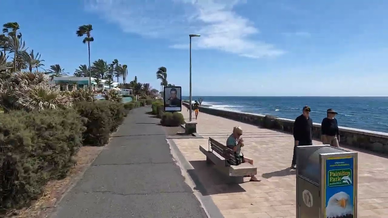Gran Canaria Cycling: Meloneras Beach to Maspalomas Lighthouse. 4K