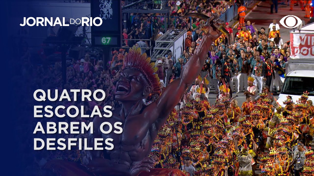 Primeiras escolas desfilam pelo grupo especial do Carnaval Carioca