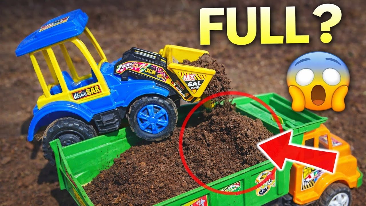 JCB Loading Soil in Truck and Tractor | AV TOYS 🚜