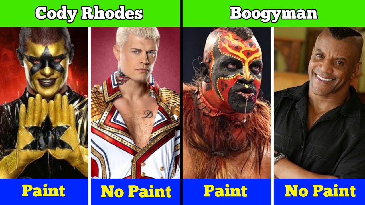 Masked & Face Paint WWE Superstars in Real Life | Without Makeup Looks! #wwe #FacePaintWrestlers