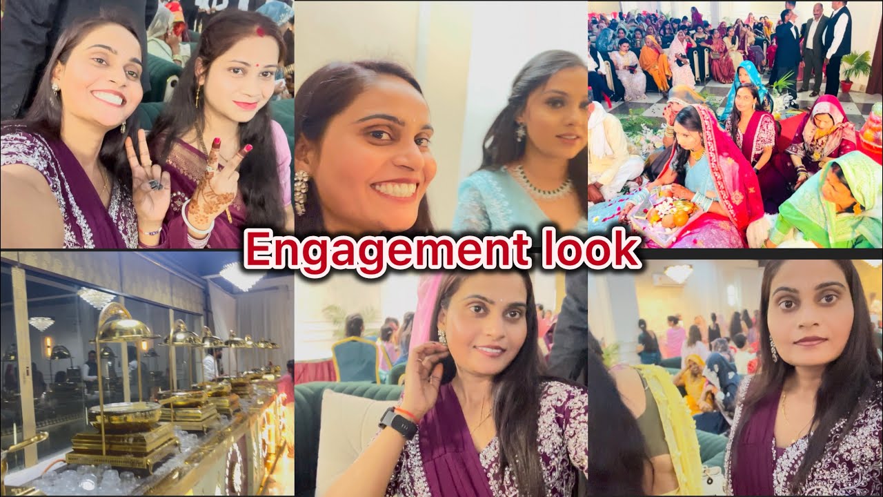 Engagement Look Vlog 💍✨ | Simple Makeup &Traditional Outfit | Family Function