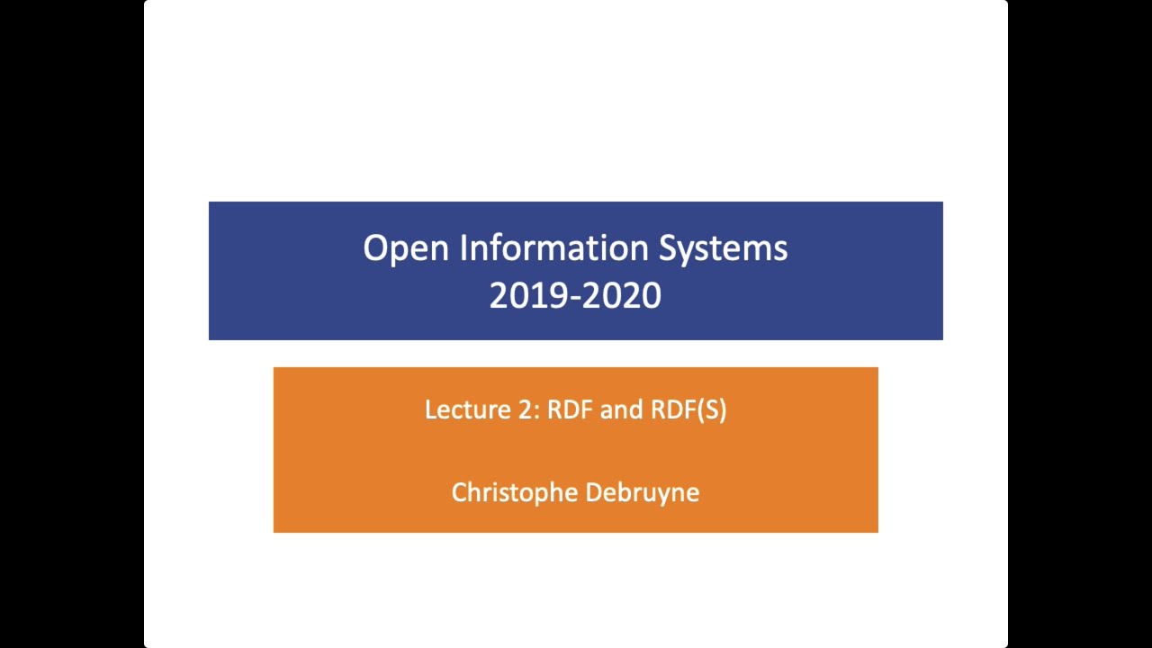 Lecture 02 Part I: Resource Description Framework