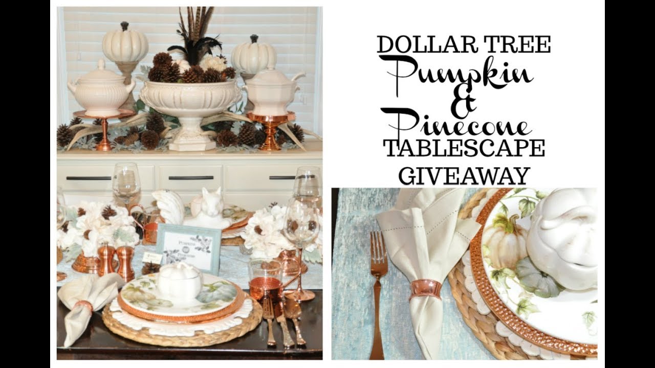 Dollar Tree vs Pier One Dupe Fall or Thanksgiving Tablescape Giveaway