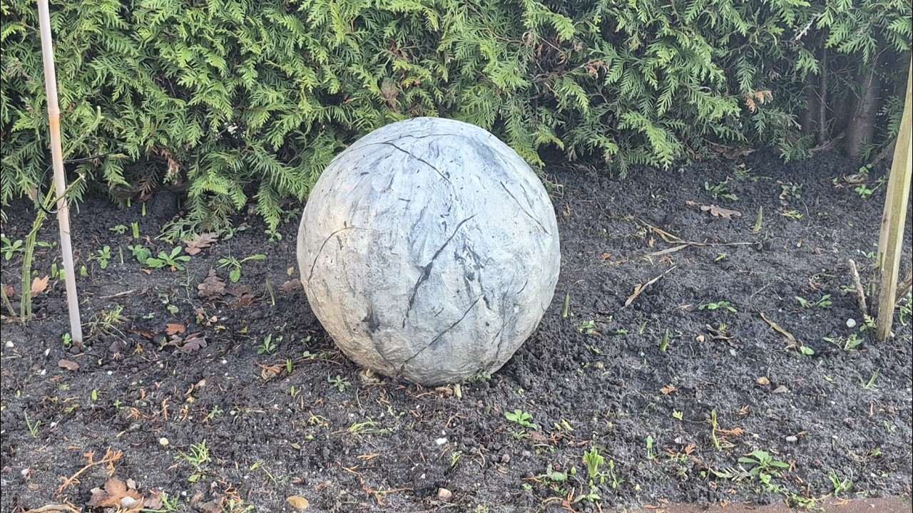 How to make a marble ball for garden decoration. DIY