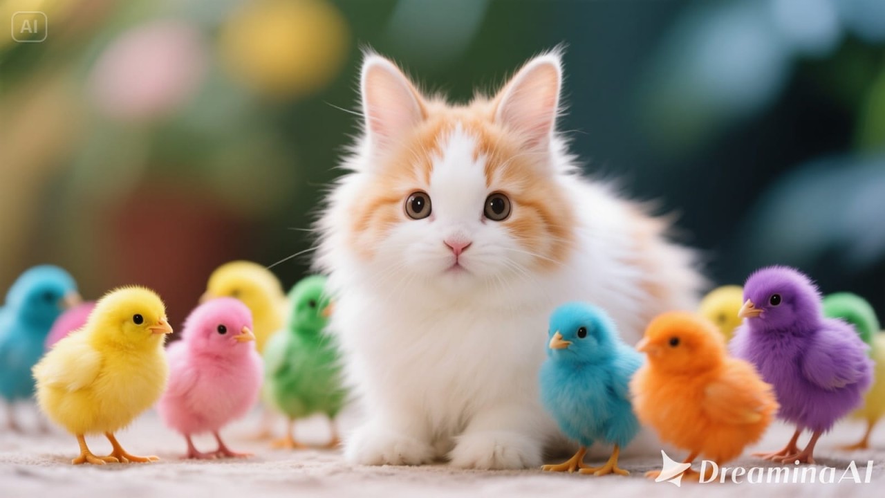 Catch Color Chicken, Cute Chicken, Duck, Rainbow Chicken, Rabbit, Cute Animals