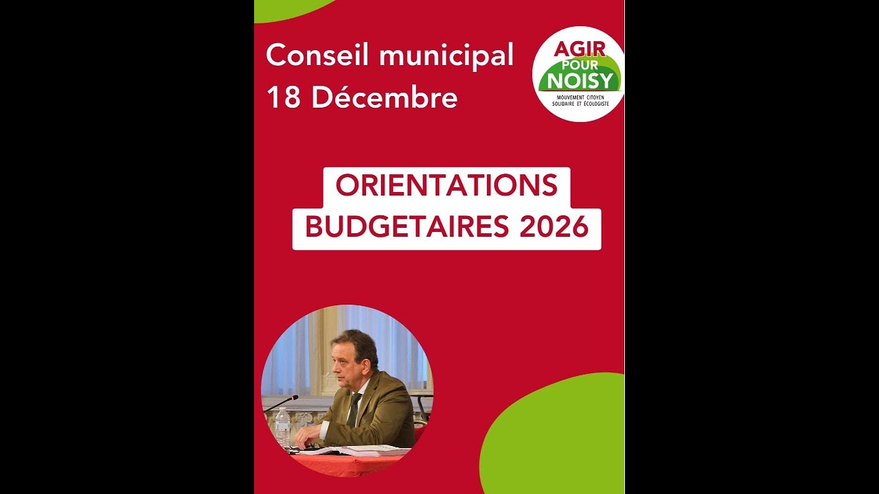 Les orientations budgetaires 2026