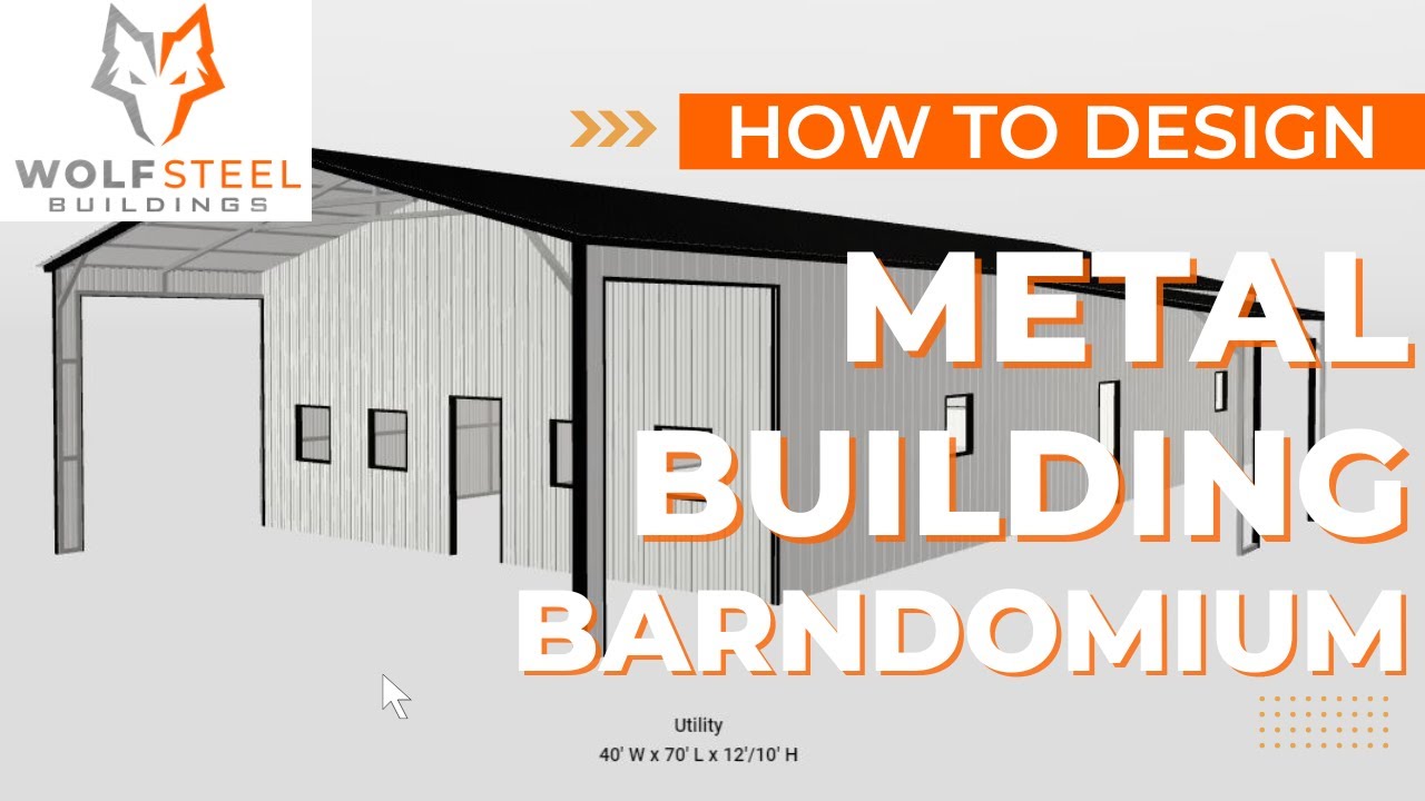 How to Design Metal Building for Barndomium | Custom 3D Designer tool | WolfSteel Buildings