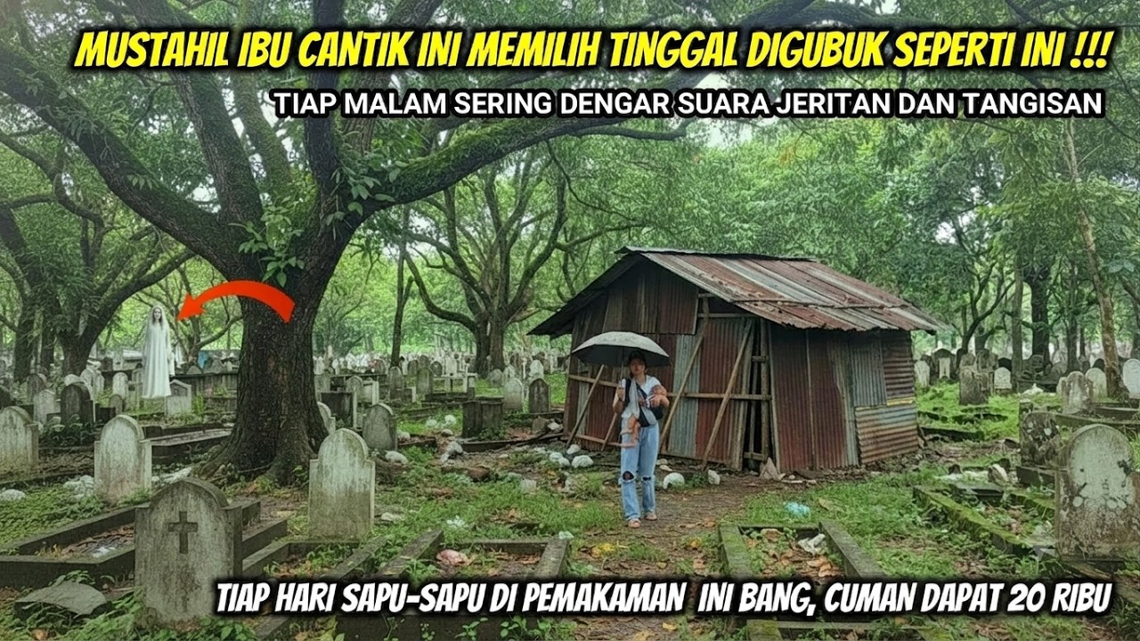 MUSTAHIL DI PERCAYA IBU CANTIK INI NEKAD MEMILIH TIDUR DAN TINGGAL DI RUMAH GUBUG PEMAKAMAN UMUM