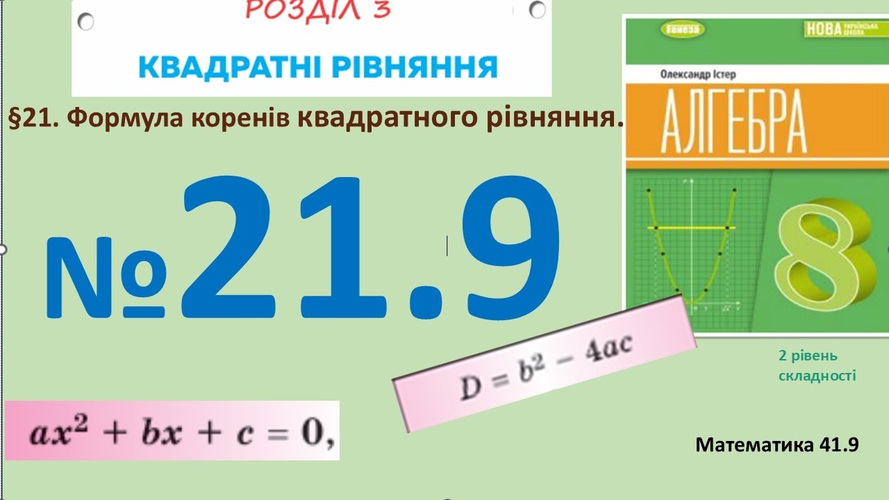 Істер Вправа 21.9 Алгебра 8 (Математика8 № 41.9 )НУШ-2025
