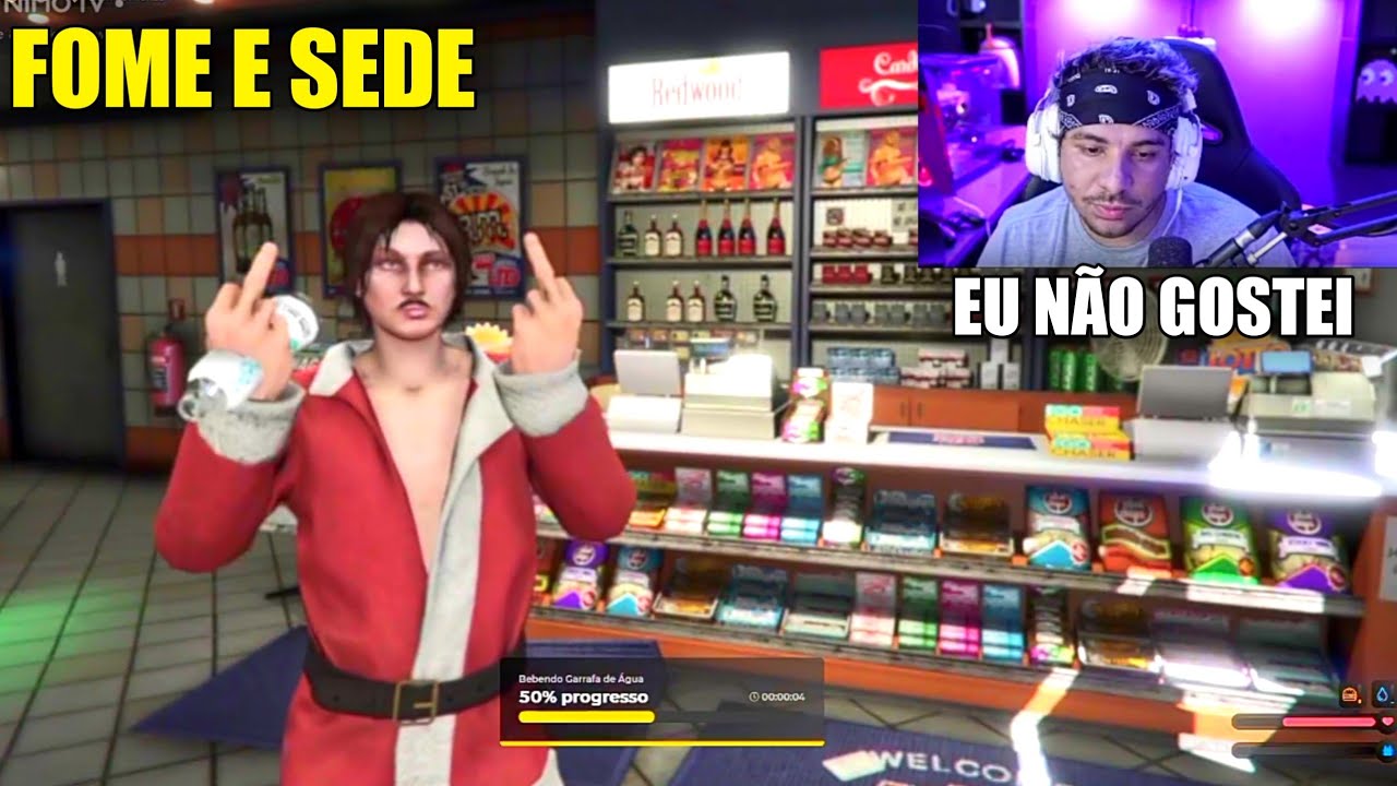 PIUZINHO NÃO GOSTOU DA COMIDA E SEDE NO GTA !!!