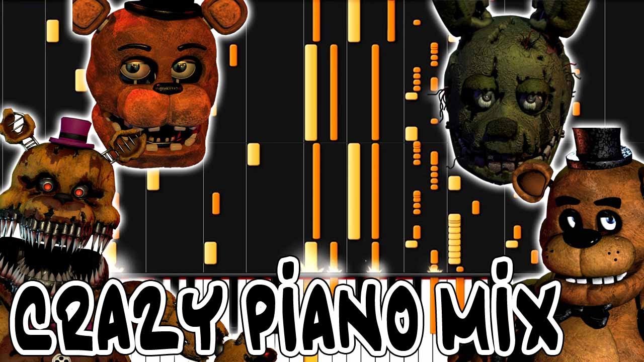 Crazy Piano Mix! FNAF The Living Tombstone MUSIC MEDLEY