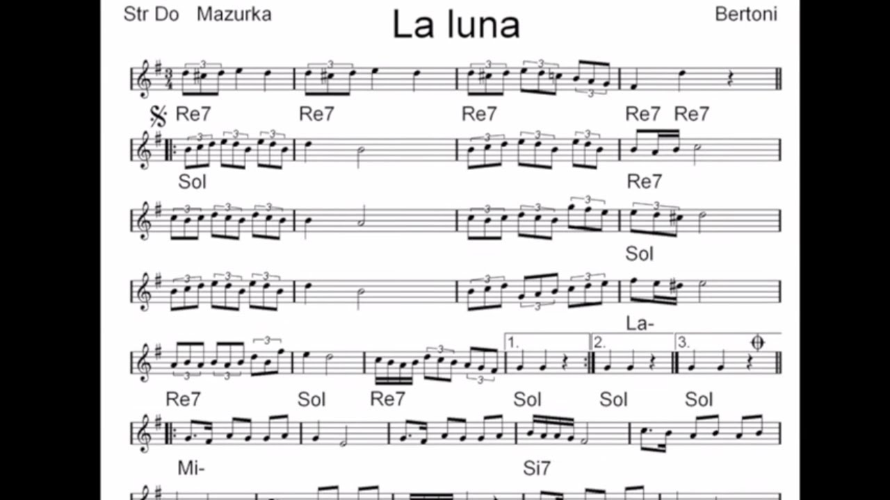 LA LUNA mazurka Stefano BERTONI fisarmonica orchestra