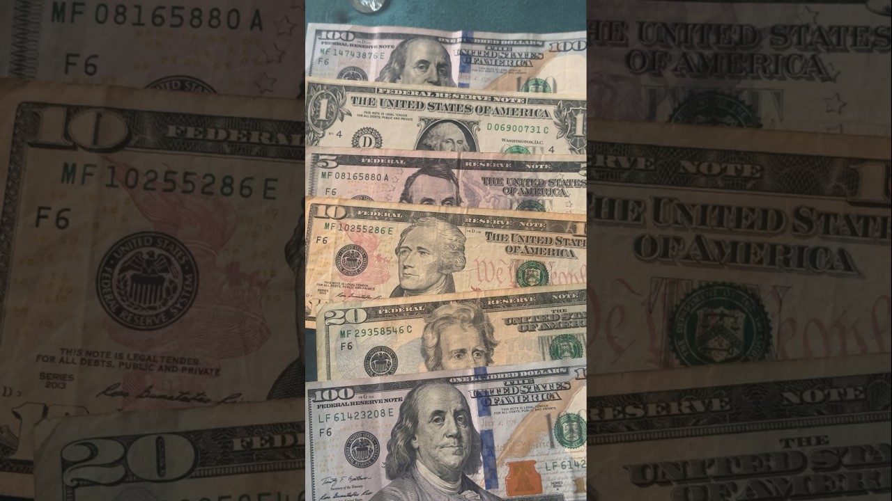 100$ 20$ 10$ 5$ 1$ Dollars US Currency Notes | Foreign Currency Collection #notes #bill #currency