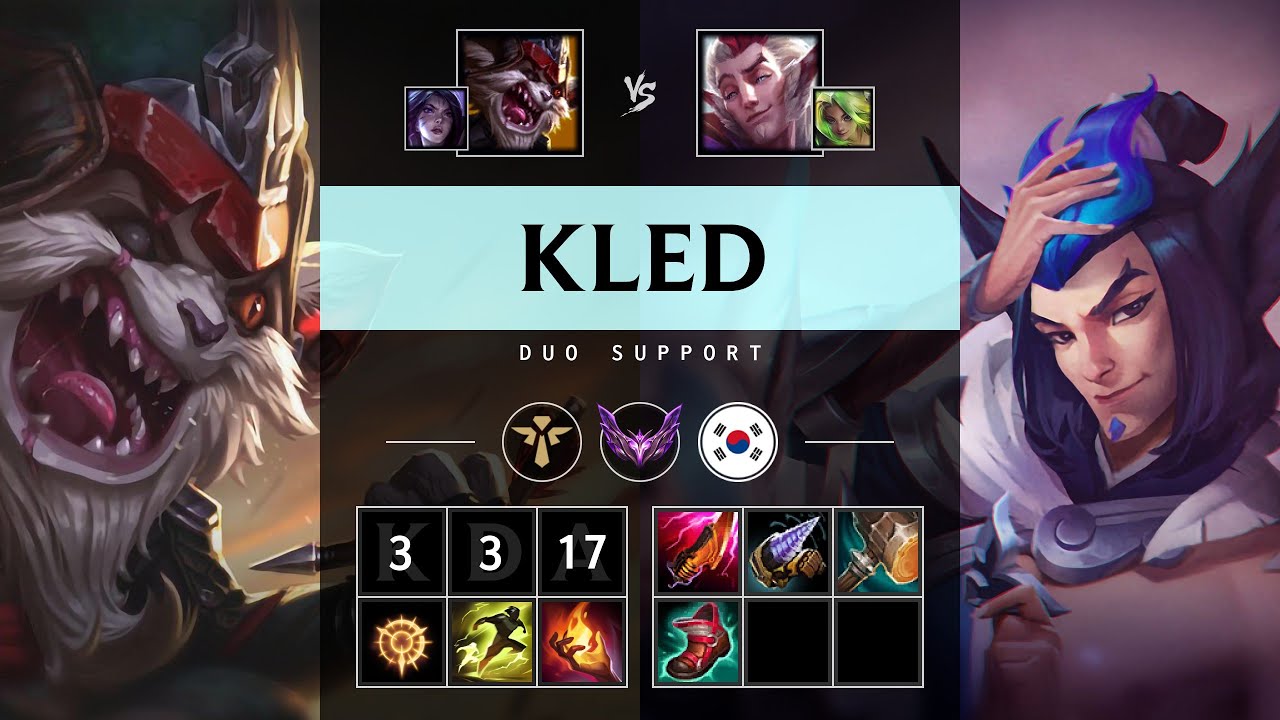 Kled Support vs Rakan - KR Master Patch 25.17