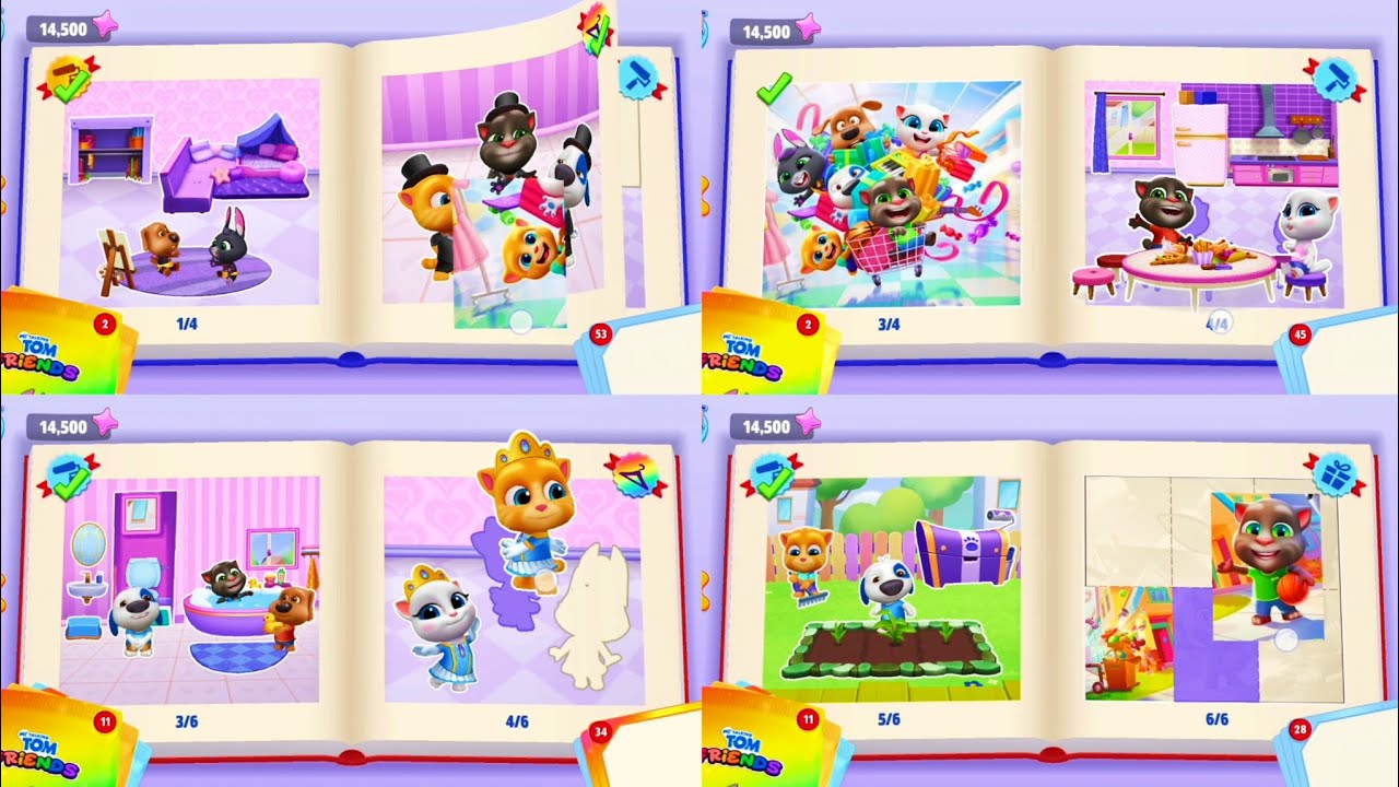 Two Books Completed - 😍 Together With My Talking Tom Friends - Android Gameplays 