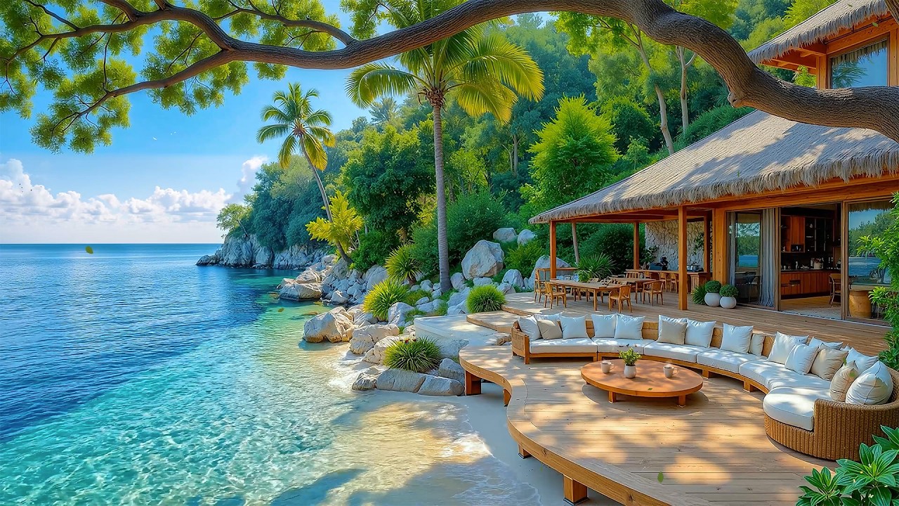 Morning Jazz At A Sunny Beach Balcony &ndash; Elegant Bossa Nova & Wave Sounds For Productivity
