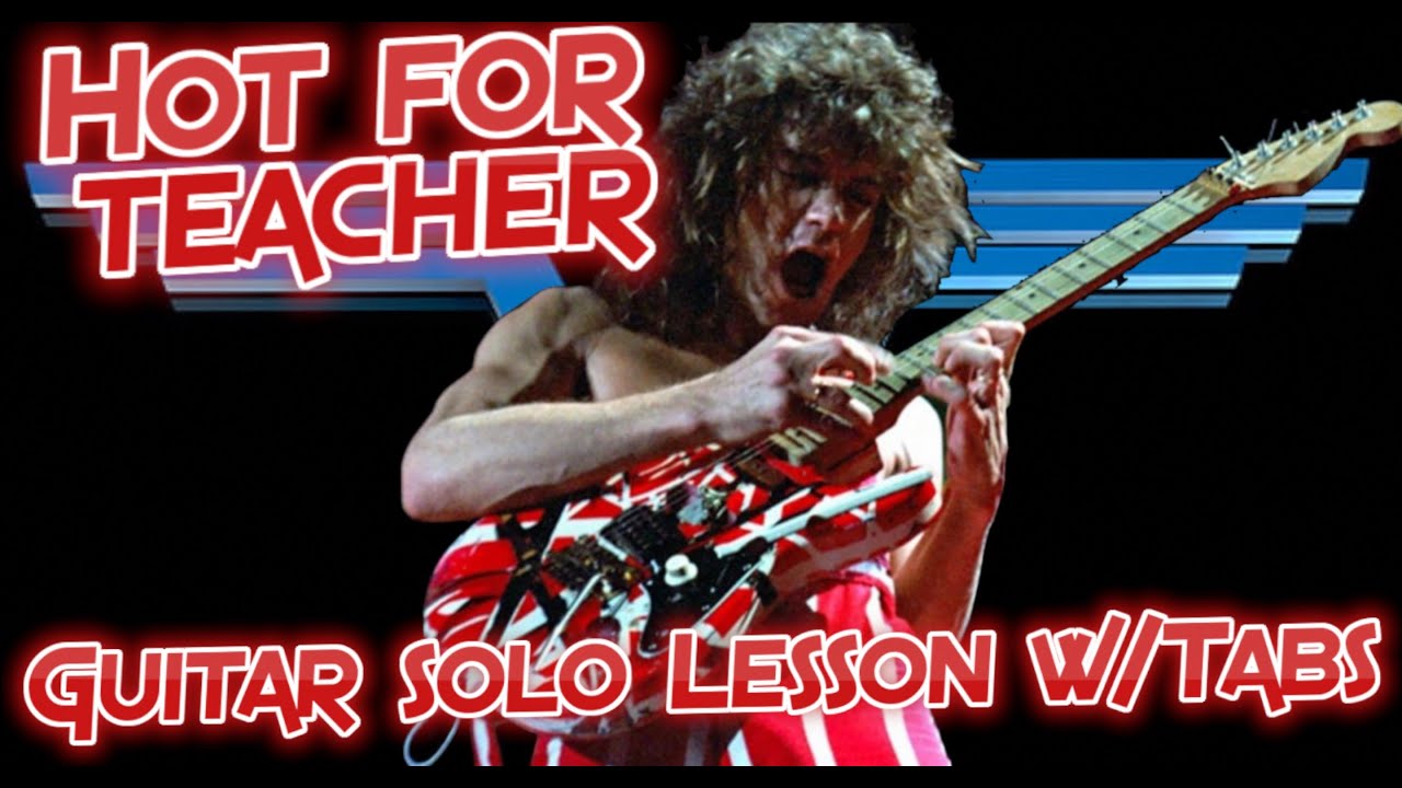 How to play ‘Hot For Teacher’ by Van Halen Guitar Solo Lesson w/tabs pt2 (Main Solo)