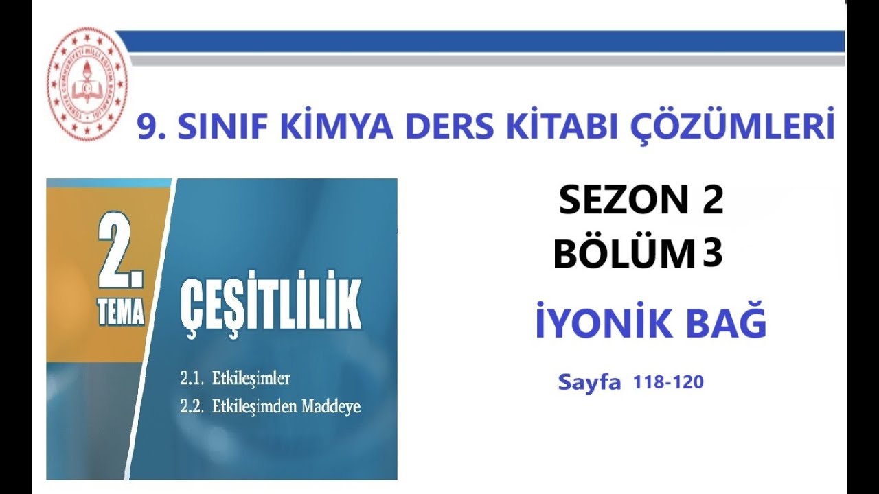 9. SINIF KİMYA DERS KİTABI ÇÖZÜMLERİ 2024 - 2025