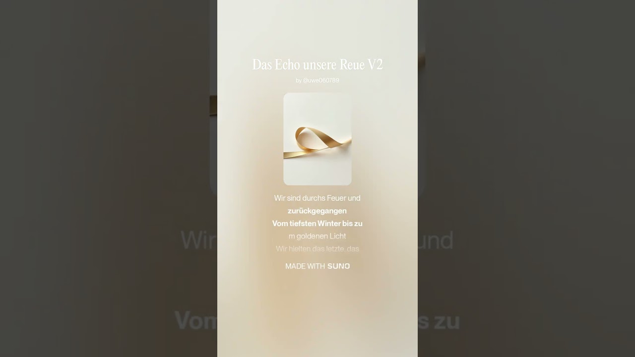 Das Echo unsere Reue