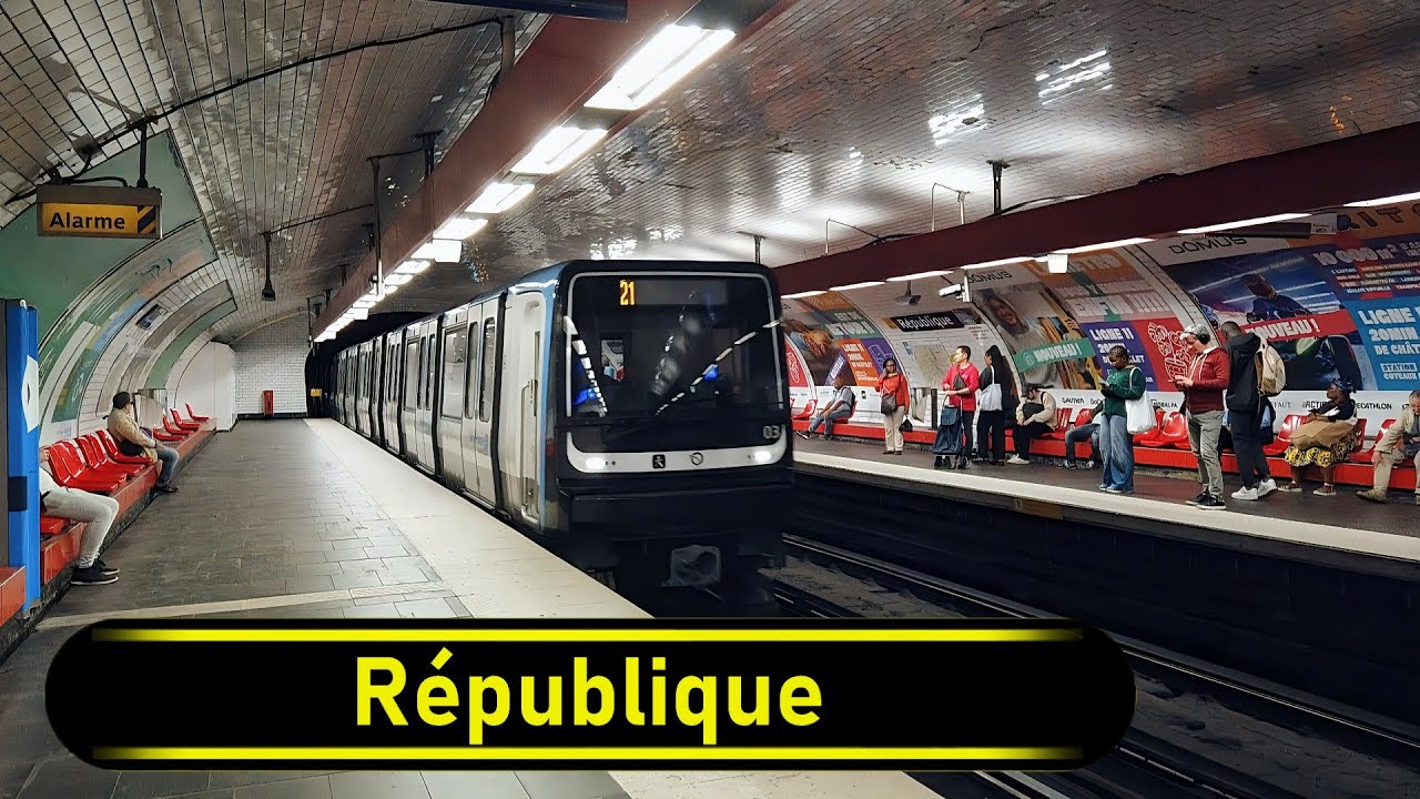 Metro Station République - Paris 🇫🇷 - Walkthrough 🚶