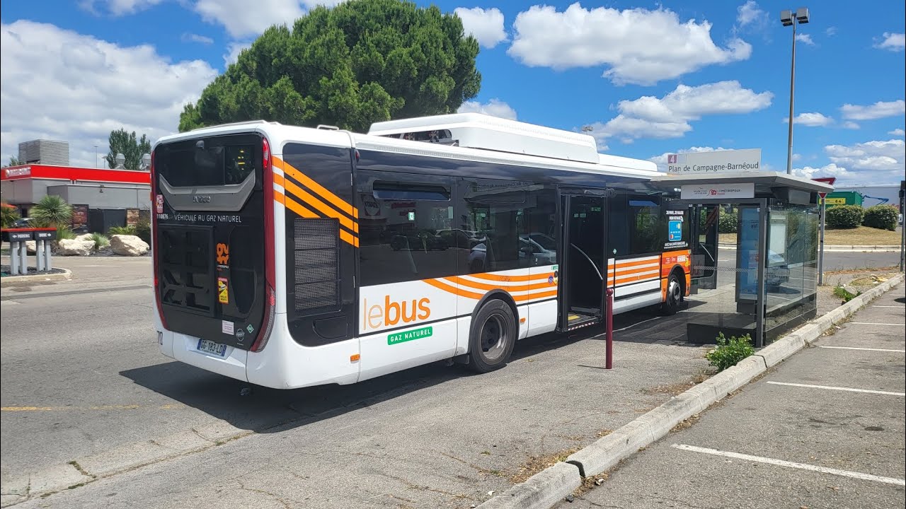 Bus 110876 - Ligne 4 - Iveco Urbanway 12 GNV