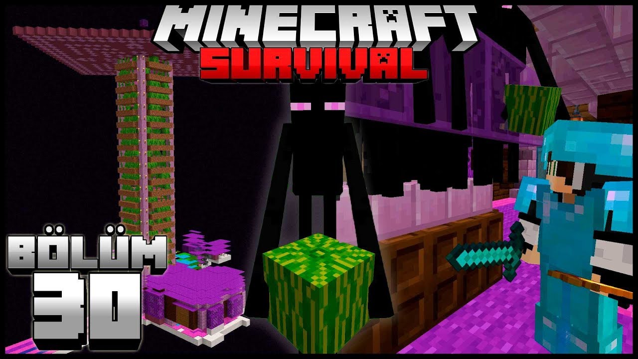 YENİ ENDERMAN FARMI! Sınırsız Karpuz Bloğu, Xp ve İnci┇Minecraft Survival ▹Bölüm 30