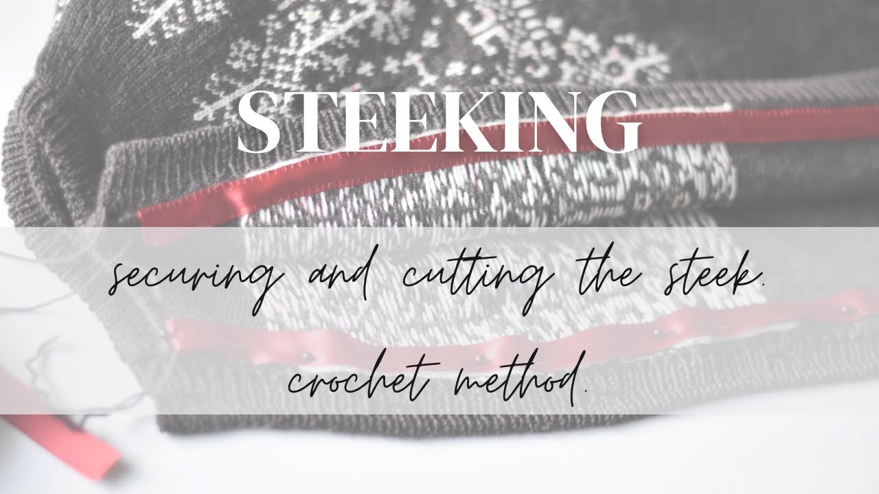 Securing and cutting the steek - #pagansky - mini knitting demo