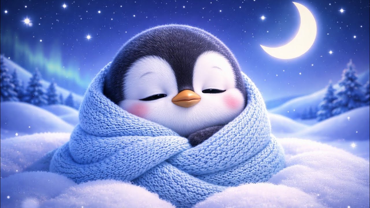 Little Penguin Lullaby | Lullaby Song | Nursery Rhymes and Kids Songs - Kinderfun