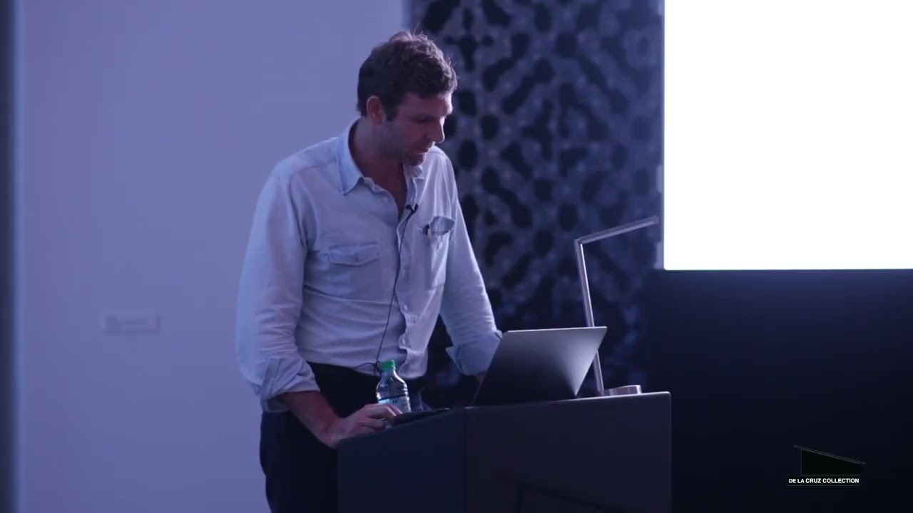 Dan Colen Lecture at the de la Cruz Collection .