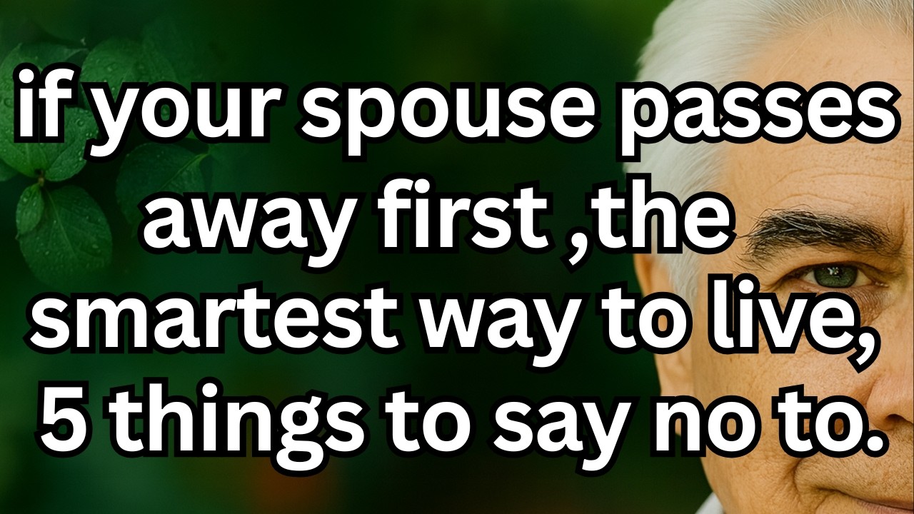 If your spouse passes away first, avoid these 5 mistakes to live peacefully and strong after 60!