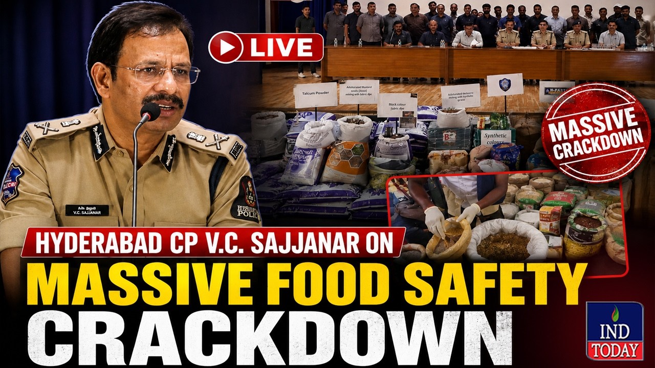 LIVE🔴: CP Sajjanar on Massive Food Safety Crackdown In Hyderabad | H-Fast | GHMC | Hyderabad Police