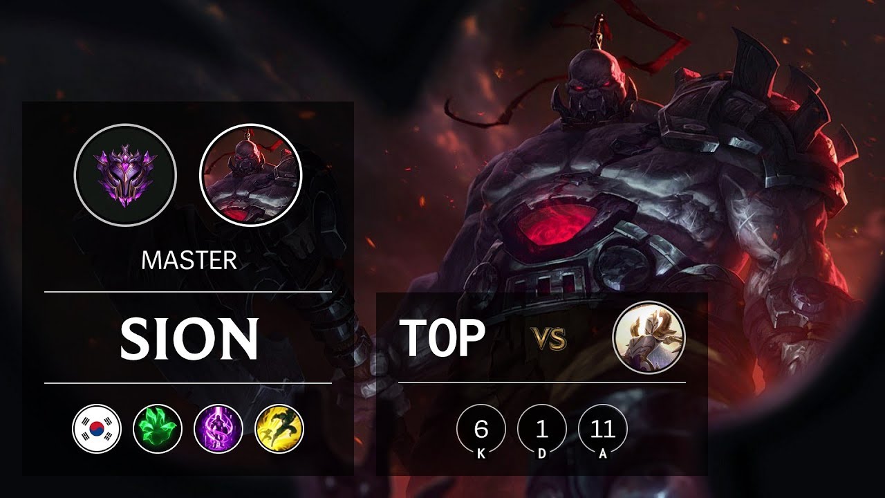 Sion Top vs Kayle - KR Master Patch 9.6
