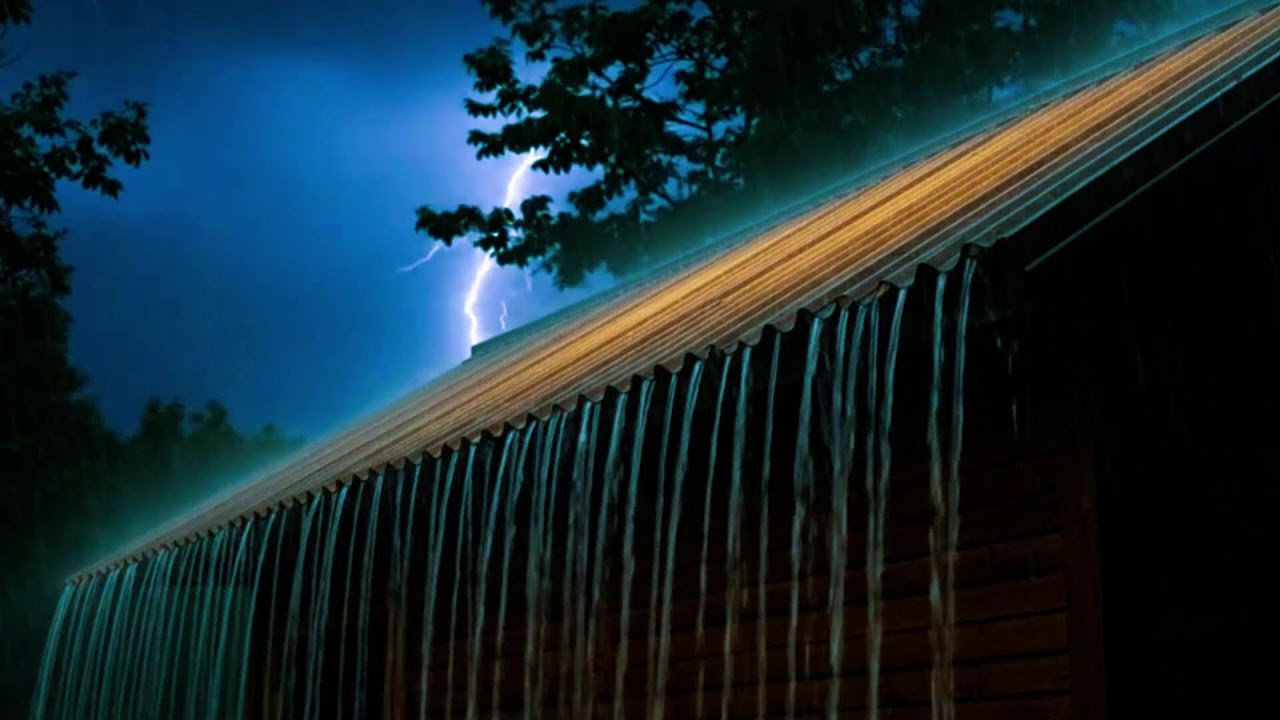 Nonstop Thunderstorm on Tin Roof 🌩️ Powerful Rain Sounds for Deep Sleep, Study & Focus