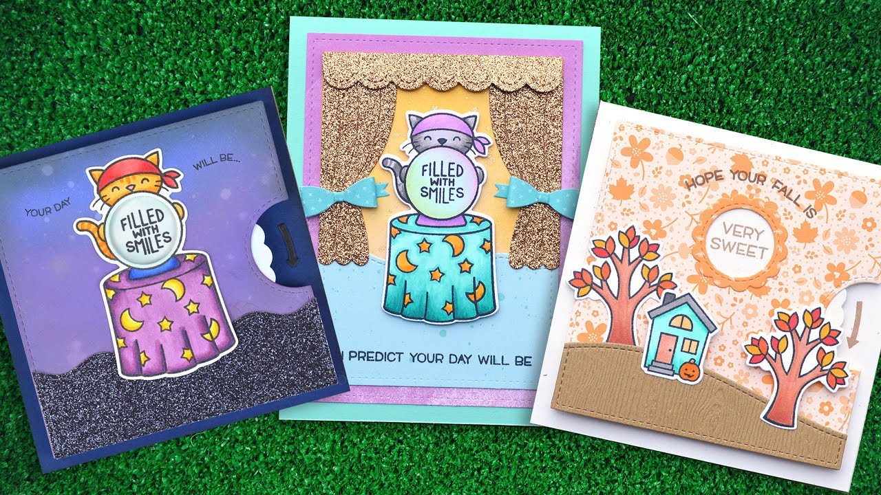 Intro to Fortune Teller Tabby & Reveal Wheel Circle Add-On + 3 cards from start to finish