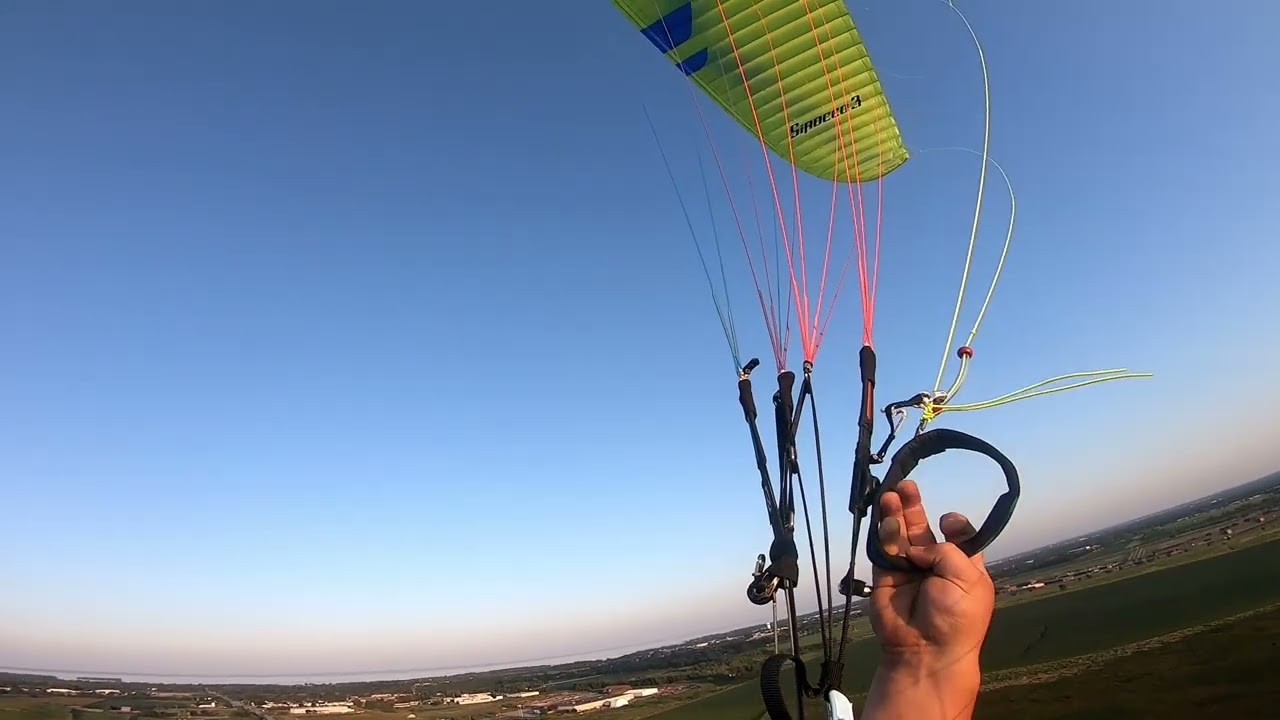 Midwest Flying Paramotor Wisconsin Sunset August New Microphone Purple Panda!