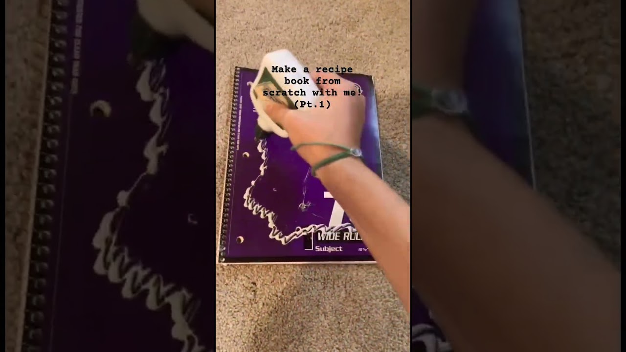 Pt. 1 Make a recipe book with me #recipebook #diyfromscratch #diy #makefromscratch #cookbook #craft