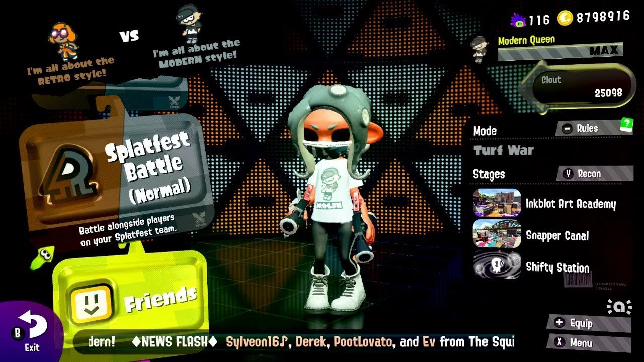 Splatoon 2 - Splatfest #16 (Retro vs. Modern)
