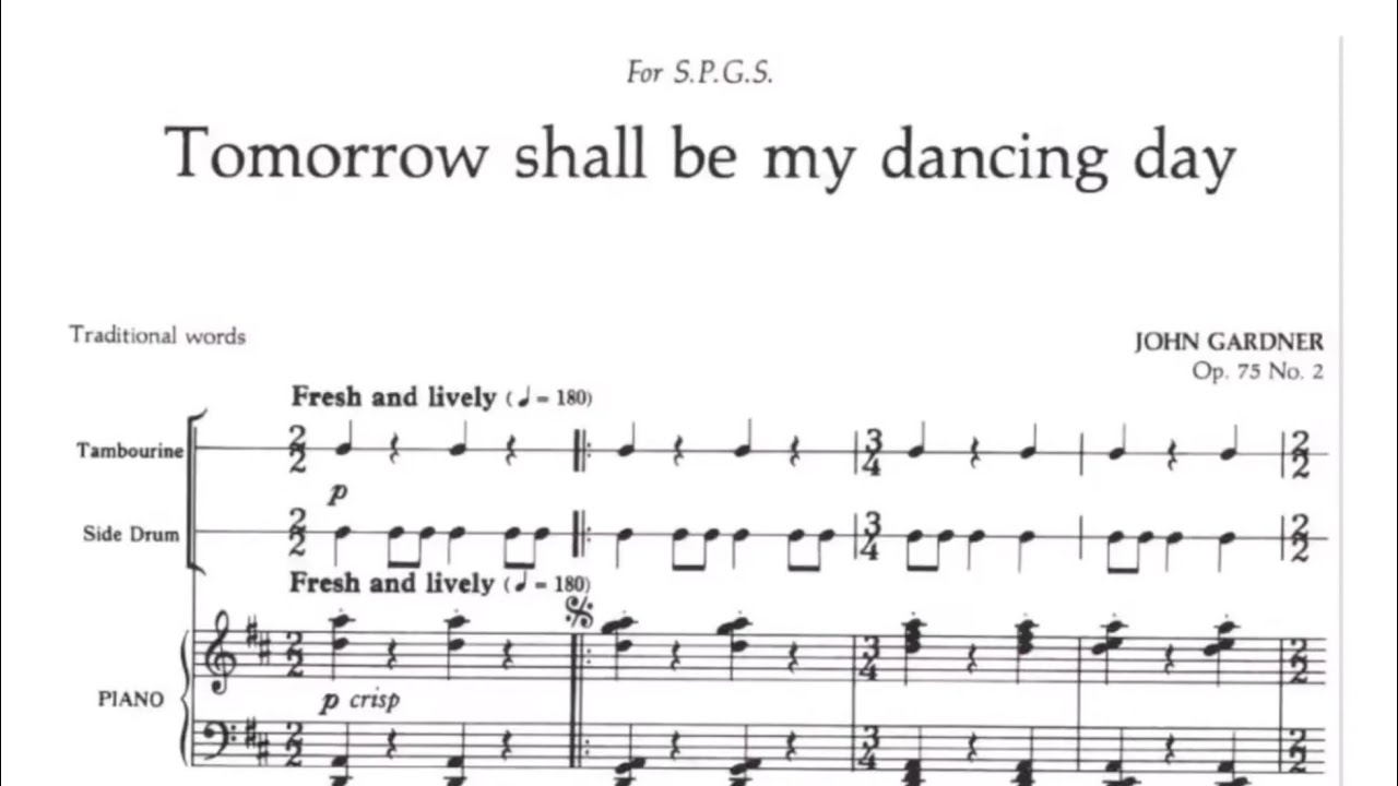 John Gardner | Tomorrow shall be my dancing day (with score)