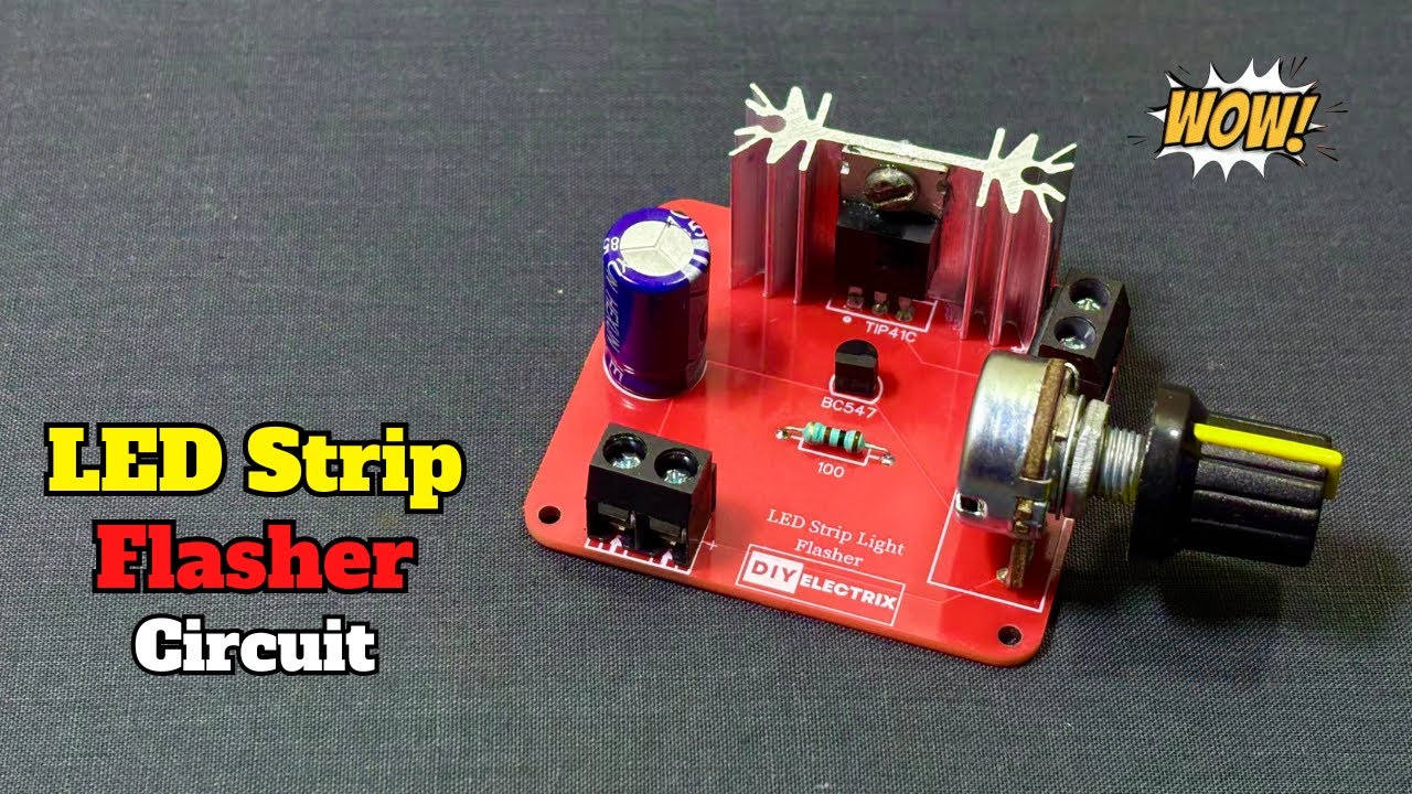LED Strip Flasher Light Circuit | Flasher Circuit | Electronic Projects