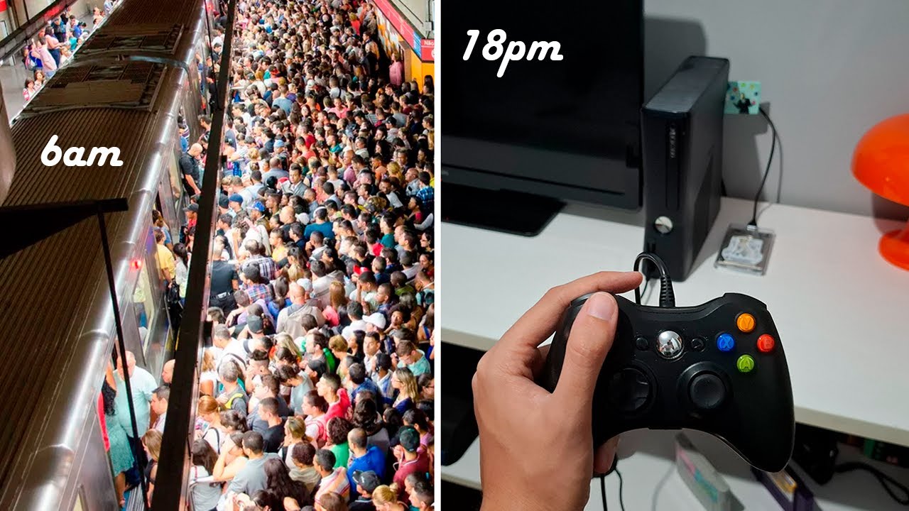 Primeiro dia de Trabalho de um GAMER CLT 🧪 XBOX 360 Desbloqueado + Trem Lotado
