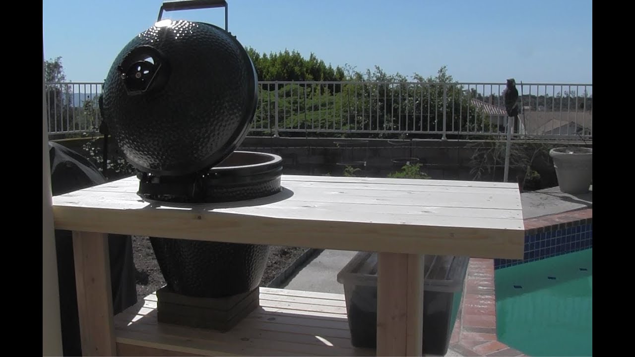 Build a Big Green Egg Table Nest 100 bucks - My New Green Egg