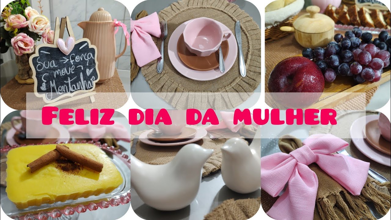 MESA POSTA RUSTICA ROSA COM MARROM ,CAFÉ DA TARDE!