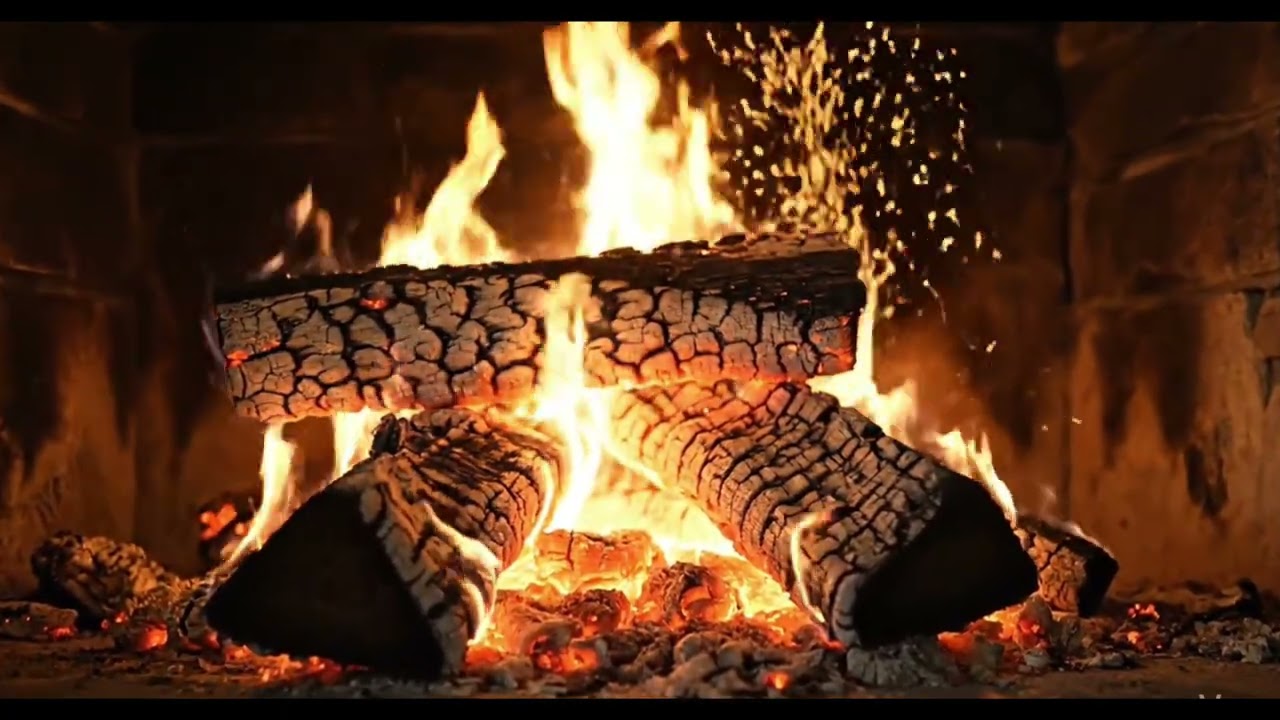 Cozy Fireplace 🔥 Real Crackling Fire Sounds for Sleep, Study & Relaxation