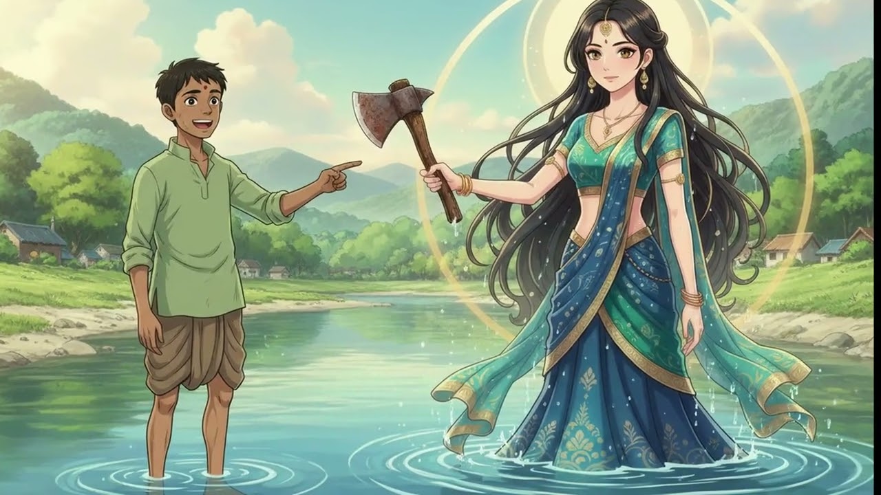 जब लकड़हारे को मिली सोने की कुल्हाड़ी#moralstories #facts