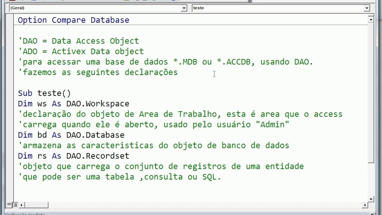 Curso de Access Vba aula 15 parte01