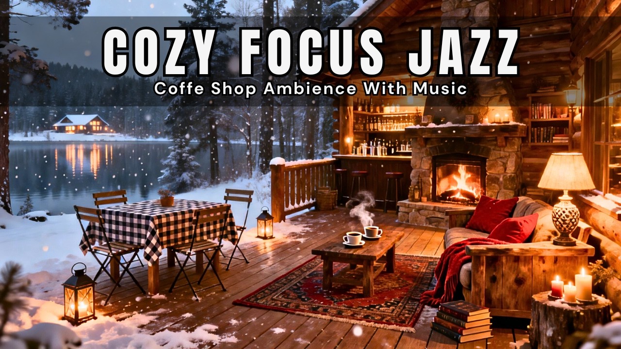 Cozy Winter Cafe Ambience with Smooth Jazz Music for Work ☕ Relaxing Focus Vibes | Focus Jazz BGM