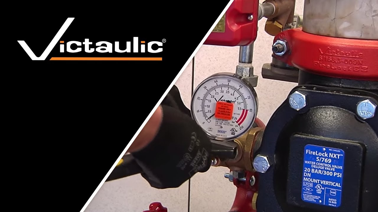 Монтаж и обслуживание упреждающего клапана и трубы Victaulic серии 769 FireLock NXT™