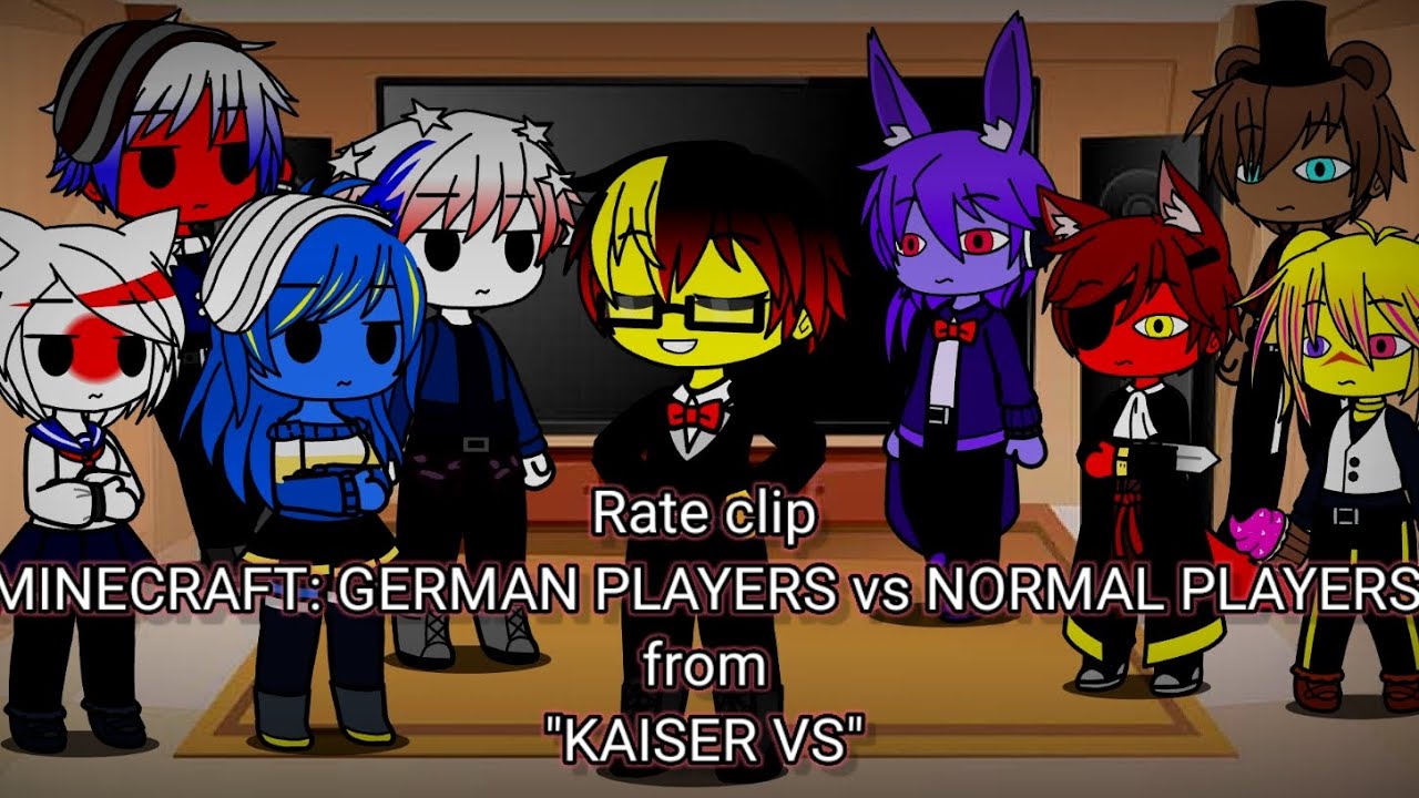 Gacha club CH feat FNAF rate clip MINECRAFT: GERMAN PLAYERS vs NORMAL PLAYERS