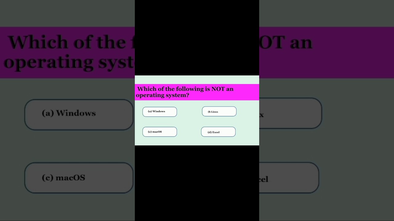 Operating System MCQs: Can You Identify the Non-OS? #computersciencemcqs#computermcqs#csmcqs#subcrib
